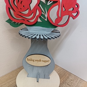 Anyák napi rózsa váza  - otthon & életmód - papír, írószer - ajándékozás kellékei - képeslap, üdvözlőlap - Meska.hu