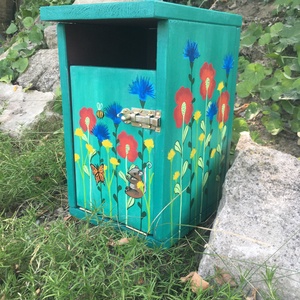 Fa postaláda egyedi festéssel, Otthon & Életmód, Ház & Kert, Postaláda, Festett tárgyak, MESKA
