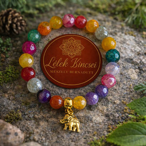 Színes Achát fazettált - Meska.hu