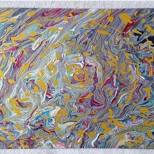Absztrakt Fluid Art akril festmény - művészet - festmény - akril - Meska.hu