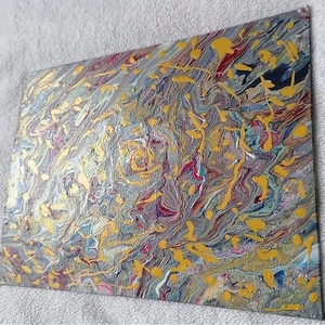 Absztrakt Fluid Art akril festmény, Művészet, Festmény, Akril, Festészet, MESKA