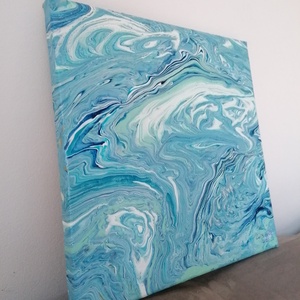 Absztrakt Fluid Art festmény - művészet - festmény - akril - Meska.hu