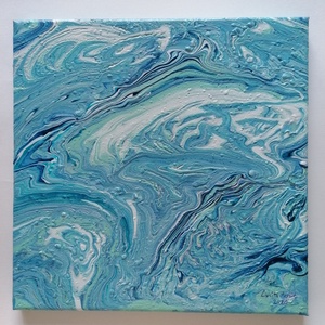 Absztrakt Fluid Art festmény, Művészet, Festmény, Akril, Festészet, MESKA