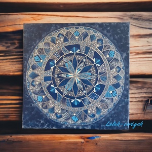 Tenger mandala, Otthon & Életmód, Dekoráció, Spiritualitás, Mandala, Festészet, MESKA