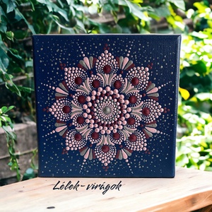 Rózsaszín és bordó mandala - otthon & életmód - dekoráció - spiritualitás - mandala - Meska.hu