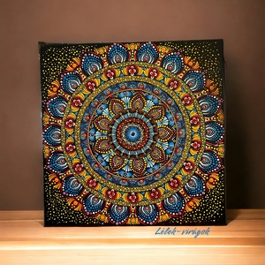 Kék és napsárga mandala - otthon & életmód - dekoráció - spiritualitás - mandala - Meska.hu