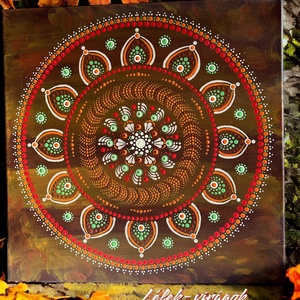 Őszi hangulat mandala, Otthon & Életmód, Dekoráció, Spiritualitás, Mandala, Festészet, MESKA