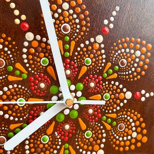 Mandala óra őszi színekben - otthon & életmód - dekoráció - spiritualitás - mandala - Meska.hu