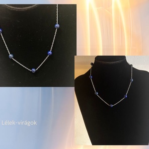 Lapis lazuli nyaklánc, Ékszer, Nyaklánc, Gyöngyös nyaklánc, Ékszerkészítés, MESKA