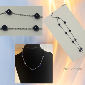 Lapis lazuli nyaklánc - ékszer - nyaklánc - gyöngyös nyaklánc - Meska.hu