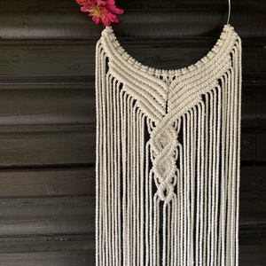 Klasszikus makramé ajtódísz, Otthon & Életmód, Dekoráció, Ajtó- és ablak dekoráció, Ajtódísz & Kopogtató, Csomózás, MESKA