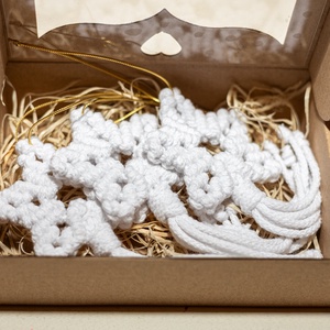 Makramé karácsonyi csillag doboz - Meska.hu