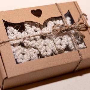 Makramé karácsonyi csillag doboz - karácsony - karácsonyi lakásdekoráció - karácsonyfadíszek - Meska.hu