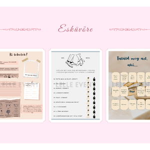 Esküvői játékcsomag - Digitális, Esküvő, Dekoráció, Helyszíni dekor, Fotó, grafika, rajz, illusztráció, MESKA