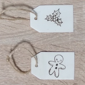 Fa ajándékkísérő kártya  - karácsony - karácsonyi ajándékozás - karácsonyi képeslap, üdvözlőlap, ajándékkísérő - Meska.hu