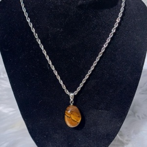 Tigrisszem nyaklánc - ékszer - nyaklánc - medálos nyaklánc - Meska.hu