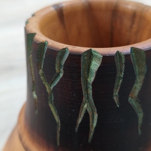 Fa esztergált váza - otthon & életmód - virágdekoráció - virágtartó - váza - Meska.hu