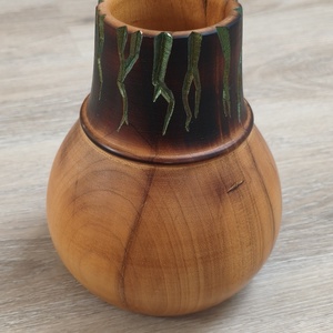 Fa esztergált váza, Otthon & Életmód, Virágdekoráció, Virágtartó, Váza, Famegmunkálás, MESKA