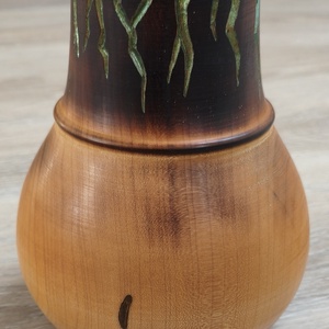 Fa esztergált váza - otthon & életmód - virágdekoráció - virágtartó - váza - Meska.hu