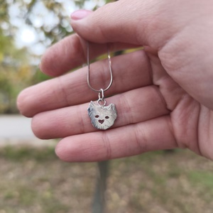 Yorkshire terrier medál ezüstből  - ékszer - ékszerszett - Meska.hu
