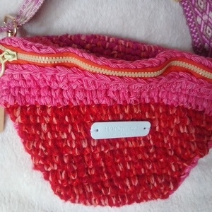 Egyedi horgolt crossbody, válltáska, övtáska - táska & tok - övtáska - Meska.hu