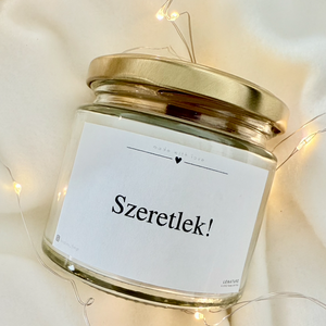 Lenature 100% szójagyertya EGYEDI, személyre szabható FELIRATTAL - Meska.hu