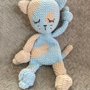 Horgolt amigurumi Szundi cica - játék & sport - plüssállat & játékfigura - cica - Meska.hu
