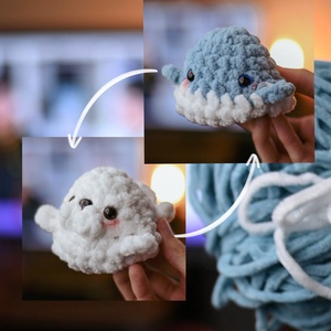 Fóka- Bálna plüsi, Játék & Sport, Plüssállat & Játékfigura, Hal, Horgolás, Varrás, MESKA