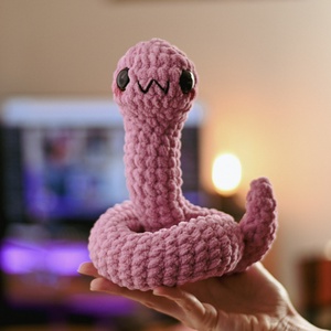 Rózsaszín kígyó - játék & sport - plüssállat & játékfigura - más figura - Meska.hu