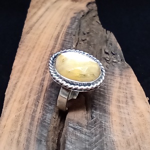 Ezüst Citrin gyűrű - ékszer - gyűrű - statement gyűrű - Meska.hu