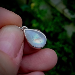 Ezüst Holdkő medál - ékszer - nyaklánc - medál - Meska.hu