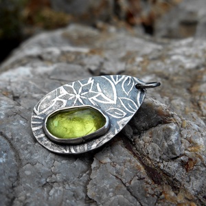 Ezüst Olivin medál - ékszer - nyaklánc - medál - Meska.hu