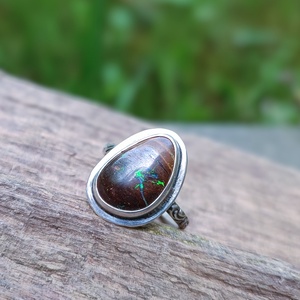 Ezüst Ausztrál Boulder Opál gyűrű -  - Meska.hu