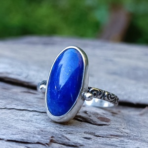 Ezüst Lápisz lazuli gyűrű, Ékszer, Gyűrű, Statement gyűrű, Ékszerkészítés, Ötvös, MESKA
