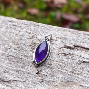 Ezüst Ametiszt medál - ékszer - nyaklánc - medál - Meska.hu