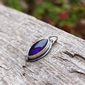Ezüst Ametiszt medál - ékszer - nyaklánc - medál - Meska.hu