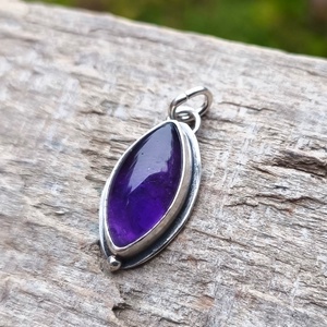 Ezüst Ametiszt medál, Ékszer, Nyaklánc, Medál, Ékszerkészítés, Ötvös, MESKA