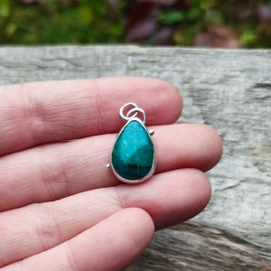 Ezüst Krizokolla medál - ékszer - nyaklánc - medál - Meska.hu