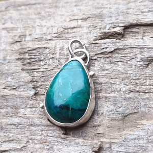 Ezüst Krizokolla medál, Ékszer, Nyaklánc, Medál, Ékszerkészítés, Ötvös, MESKA