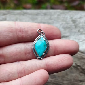 Ezüst Türkiz medál - ékszer - nyaklánc - medál - Meska.hu