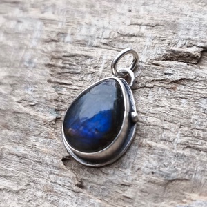 Ezüst Labradorit medál, Ékszer, Nyaklánc, Medál, Ékszerkészítés, Ötvös, MESKA