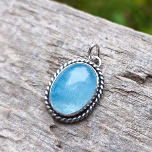 Ezüst Akvamarin medál, Ékszer, Nyaklánc, Medál, Ékszerkészítés, Ötvös, MESKA