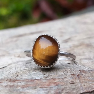 Ezüst Tigrisszem gyűrű, Ékszer, Gyűrű, Szoliter gyűrű, Ékszerkészítés, Ötvös, MESKA