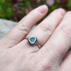 Ezüst Turmalin gyűrű - ékszer - gyűrű - szoliter gyűrű - Meska.hu