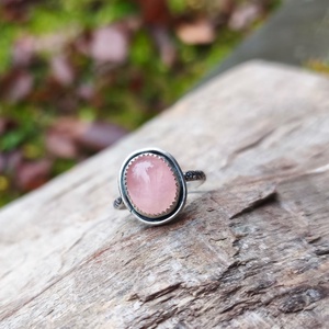 Ezüst Rózsakvarc gyűrű - ékszer - gyűrű - vékony gyűrű - Meska.hu