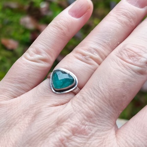 Ezüst Turmalin gyűrű - ékszer - gyűrű - szoliter gyűrű - Meska.hu