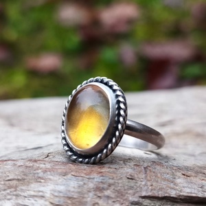 Ezüst Citrin gyűrű, Ékszer, Gyűrű, Statement gyűrű, Ékszerkészítés, Ötvös, MESKA