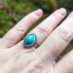 Ezüst Türkiz gyűrű - ékszer - gyűrű - szoliter gyűrű - Meska.hu