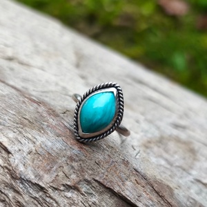 Ezüst Türkiz gyűrű - ékszer - gyűrű - szoliter gyűrű - Meska.hu