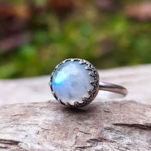 Ezüst Holdkő gyűrű - Meska.hu